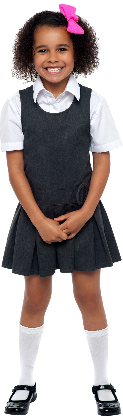 Young Kid in Pinafore Dress 